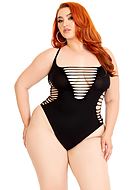 Sexy Dessous-Teddy, ohne Nähte, Racerback, Schnitte, Plus Size